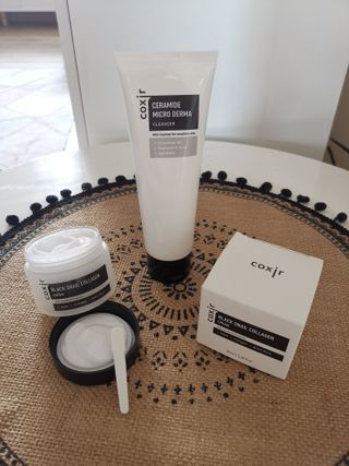 COXIR 블랙 스네일 콜라겐 크림 50ml &amp; 세라마이드 마이크로 더마 클렌저 120ml — 5점을 준 리뷰어가 2021년 8월 올린 사용 사진