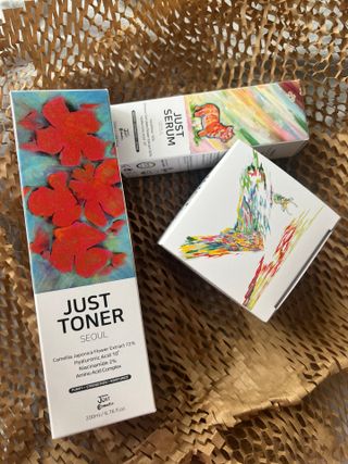저스트 코스메틱 [JUST COSMETIC SKIN CARE SET] JUST TONER, JUST SERUM, JUST CREAM — 5점을 준 리뷰어가 2023년 5월 올린 사용 사진