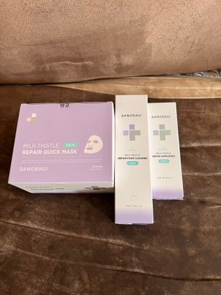 바노바기 코스메틱 바노바기 밀크씨슬 리페어 시카 폼 클렌저 플러스 120ml + 퀵 마스크 플러스 30매 — 5점을 준 리뷰어가 2023년 8월 올린 사용 사진