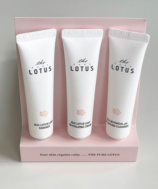 더 퓨어 로터스 제주 식물 선크림 / 제주 연잎 &amp; 동백 미스트 / 순수한 연꽃 어메니티 세트 — 5점을 준 리뷰어가 2022년 10월 올린 사용 사진