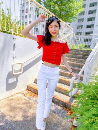 [캔마트]Perfect Pants40verSummer 면 MA05137 Ivory / Black A 쇼트 타입 / B 롱 타입 — 4점을 준 리뷰어가 2021년 8월 올린 사용 사진