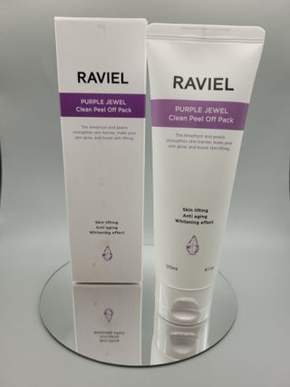 라비엘 RAVIEL 퍼플 쥬얼 클린 필 오프 팩, 마일드 블랙헤드 리무버, 4.1 fl oz(120ml) — 5점을 준 리뷰어가 2022년 8월 올린 사용 사진