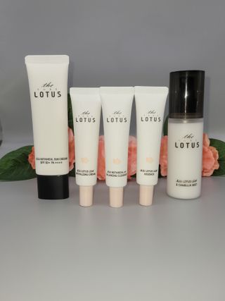 더 퓨어 로터스 제주 식물 선크림 / 제주 연잎 &amp; 동백 미스트 / 순수한 연꽃 어메니티 세트 — 5점을 준 리뷰어가 2022년 7월 올린 사용 사진
