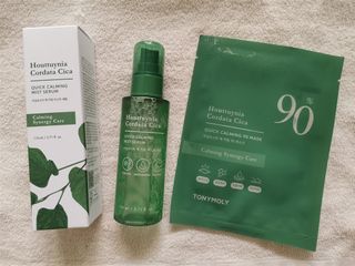토니모리 어성초시카 퀵 카밍 미스트 세럼 & 어성초시카 퀵 카밍 90 마스크 — 5점을 준 리뷰어가 2022년 8월 올린 사용 사진