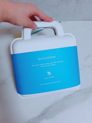 TS 블루 에디션 (블루 샴푸 200ml + 블루 바디 워시 200ml) — 4점을 준 리뷰어가 2023년 6월 올린 사용 사진