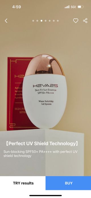H2VA25 Skin Fit Sun Essence SPF50+ PA++++ 50ml / 1.69 FL.oz Moisturizing Sunblock Sunscreen K-Beauty — 5점을 준 리뷰어가 2024년 10월 올린 사용 사진