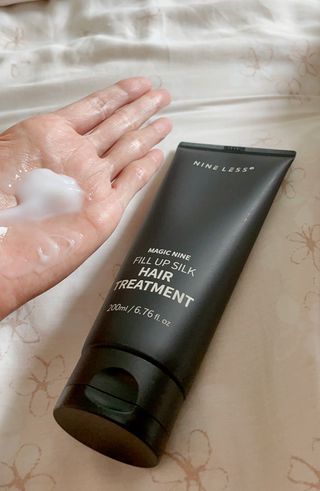 나인레스 매지나인 필 업 실크 트리트먼트 200ml 6.76 fl. 온스 유형에 남겨 — 5점을 준 리뷰어가 2022년 1월 올린 사용 사진