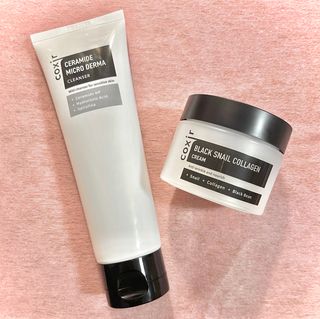 COXIR 블랙 스네일 콜라겐 크림 50ml &amp; 세라마이드 마이크로 더마 클렌저 120ml — 4.5점을 준 리뷰어가 2021년 8월 올린 사용 사진
