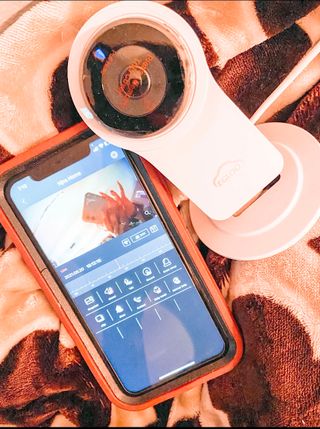 온습도 모니터와 스마트 리모컨이 탑재된 EGLOO cam S4 1080P Wi-Fi 스마트 카메라 — 4점을 준 리뷰어가 2021년 6월 올린 사용 사진