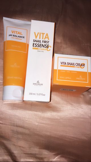 Vita Snail Trio Set [First Essence, Cream, Gel Cleanser] — 5점을 준 리뷰어가 2021년 8월 올린 사용 사진