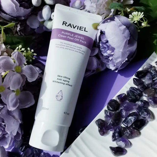RAVIEL 퍼플 쥬얼 클린 필 오프 팩, 마일드 블랙헤드 리무버, 4.1 fl oz(120ml) 리뷰 사진