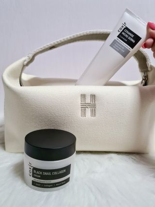 COXIR 블랙 스네일 콜라겐 크림 50ml &amp; 세라마이드 마이크로 더마 클렌저 120ml — 5점을 준 리뷰어가 2021년 8월 올린 사용 사진