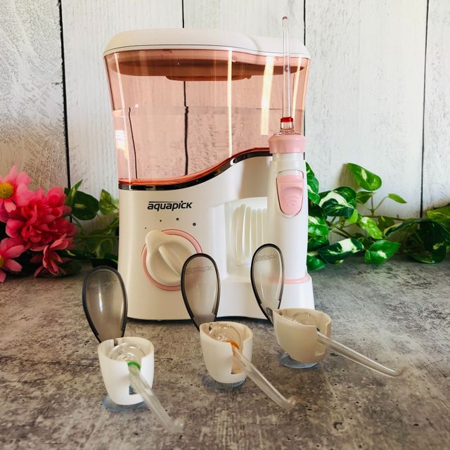 Aquapick AQ-350 물 Flosser 전기 치과 수조 치아 용 전문 구강 세정기 리뷰 사진