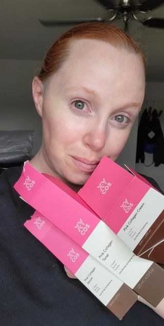 Pink Collagen Line [Toner, Serum, Cream] — 5점을 준 리뷰어가 2021년 9월 올린 사용 사진