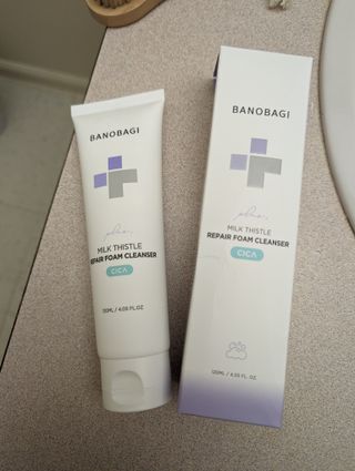 바노바기 코스메틱 바노바기 밀크씨슬 리페어 시카 폼 클렌저 플러스 120ml + 퀵 마스크 플러스 30매 — 5점을 준 리뷰어가 2023년 8월 올린 사용 사진
