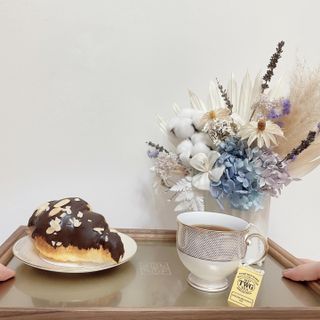 [버녹스] 트레이+홈&amp;리빙+스테인리스/월넛 우드, S400250mm / L450300mm, 골드/실버+1EA — 5점을 준 리뷰어가 2021년 8월 올린 사용 사진