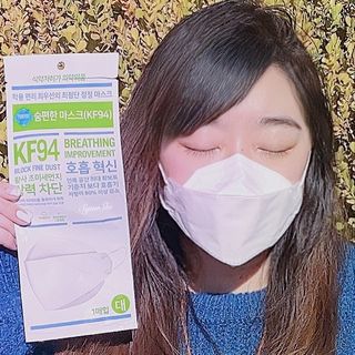 퓨리타스 이지 브레스 마스크 KF94 4겹 위생 개별 포장 3D 코리아 마스크 10팩 — 5점을 준 리뷰어가 2021년 1월 올린 사용 사진