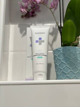 바노바기 코스메틱 바노바기 밀크씨슬 리페어 시카 폼 클렌저 플러스 120ml + 퀵 마스크 플러스 30매 — 4점을 준 리뷰어가 2023년 8월 올린 사용 사진