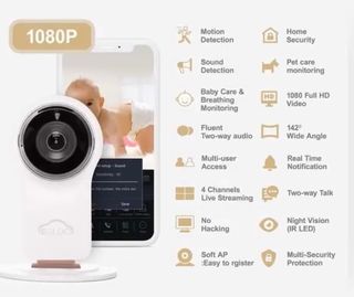 온습도 모니터와 스마트 리모컨이 탑재된 EGLOO cam S4 1080P Wi-Fi 스마트 카메라 — 4점을 준 리뷰어가 2021년 6월 올린 사용 사진