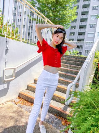[캔마트]Perfect Pants40verSummer 면 MA05137 Ivory / Black A 쇼트 타입 / B 롱 타입 — 4점을 준 리뷰어가 2021년 8월 올린 사용 사진