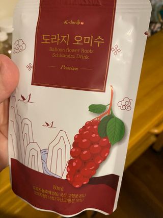 [K-doraji] Omija Berry Drink–80ml pouches of Bellflower Root Concentrate with Omija Berry — 4.5점을 준 리뷰어가 2021년 7월 올린 사용 사진