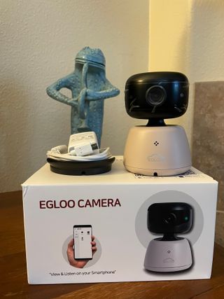 온습도 모니터와 스마트 리모컨이 탑재된 EGLOO cam S4 1080P Wi-Fi 스마트 카메라 — 5점을 준 리뷰어가 2021년 10월 올린 사용 사진