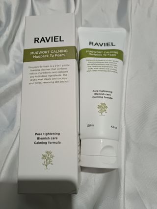 (MY) 라비엘 쑥 그린머드 팩투폼 페이스 클렌저, 4.1fl oz(120ml), 2-in-1 멀티 클렌저 — 3점을 준 리뷰어가 2023년 3월 올린 사용 사진