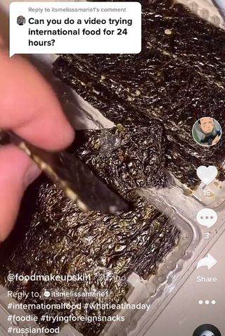 UNCLE NICK 한국 슈퍼 스낵 블랙 &amp; 블랙 김 스낵 — 5점을 준 리뷰어가 2021년 11월 올린 사용 사진