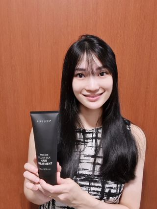 나인레스 매지나인 필 업 실크 트리트먼트 200ml 6.76 fl. 온스 유형에 남겨 — 5점을 준 리뷰어가 2022년 1월 올린 사용 사진