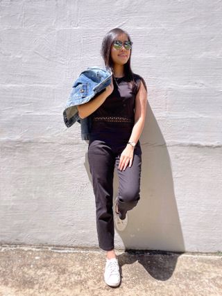 [캔마트]Perfect Pants40verSummer 면 MA05137 Ivory / Black A 쇼트 타입 / B 롱 타입 — 4점을 준 리뷰어가 2021년 8월 올린 사용 사진