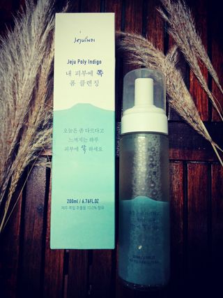 제주인디 폴리인디고 내 피부에 쪽 폼클렌징 — 4.5점을 준 리뷰어가 2021년 11월 올린 사용 사진