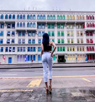 [캔마트]Perfect Pants40verSummer 면 MA05137 Ivory / Black A 쇼트 타입 / B 롱 타입 — 5점을 준 리뷰어가 2021년 8월 올린 사용 사진