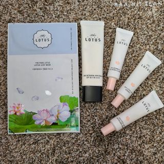 제주 보태니컬 선크림/더 퓨어 로터스 어메니티 세트/연꽃잎 마스크 - 진정 — 5점을 준 리뷰어가 2022년 8월 올린 사용 사진